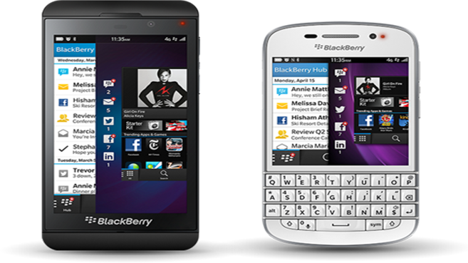 BlackBerry Z10 y Q10